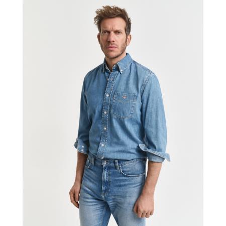 Gant GANT Overhemd blauw denim
