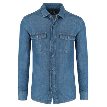 Marvelis Casual Overshirt indigo, Effen