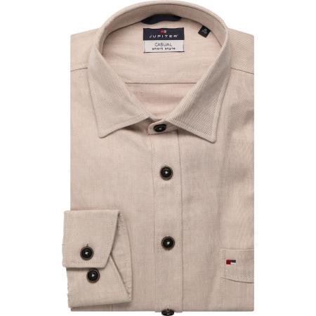 Jupiter Overhemd beige, Effen