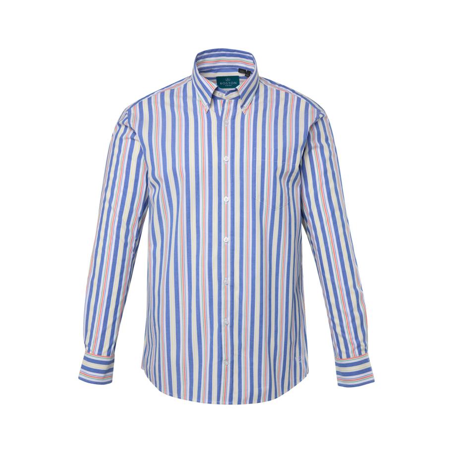 Boston Park Boston Park Overhemd blauw / geel / groen / rood / wit -