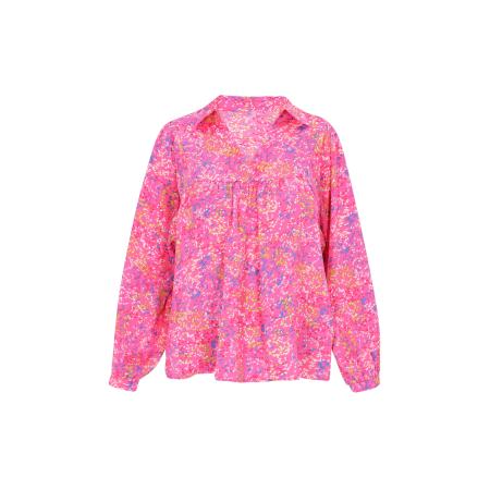 Gaya Gaya Blouse Festival crème / blauw / geel / lichtroze