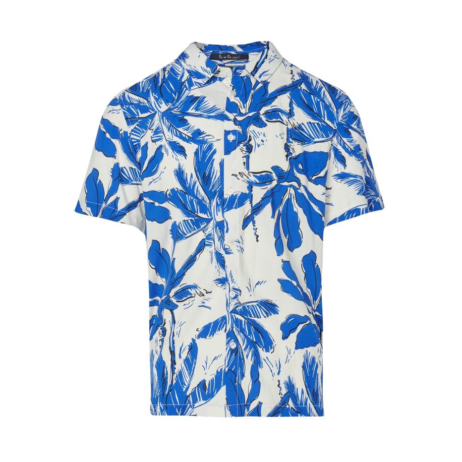 KOROSHI KOROSHI Overhemd blauw / zwart / wit -