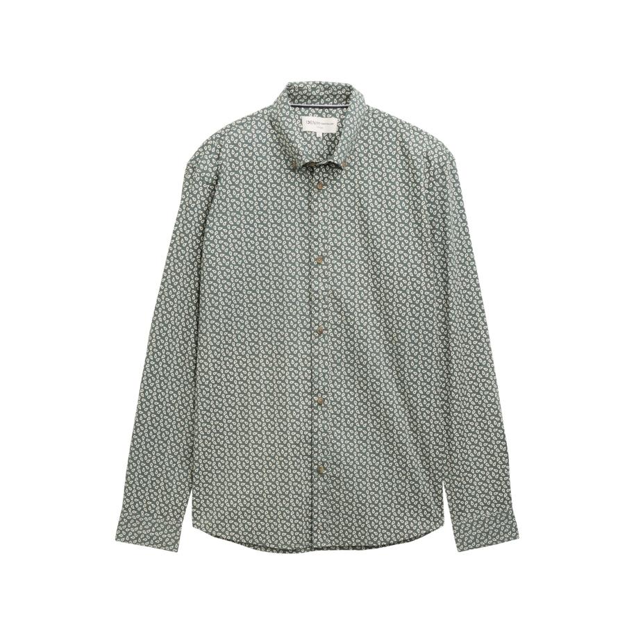 Tom Tailor TOM TAILOR DENIM Overhemd groen / wit -