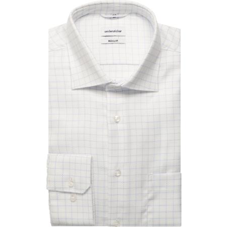 Seidensticker Overhemd wit, Ruit