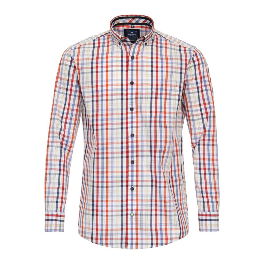 Redmond Casual Overhemd rood, Ruit Rood