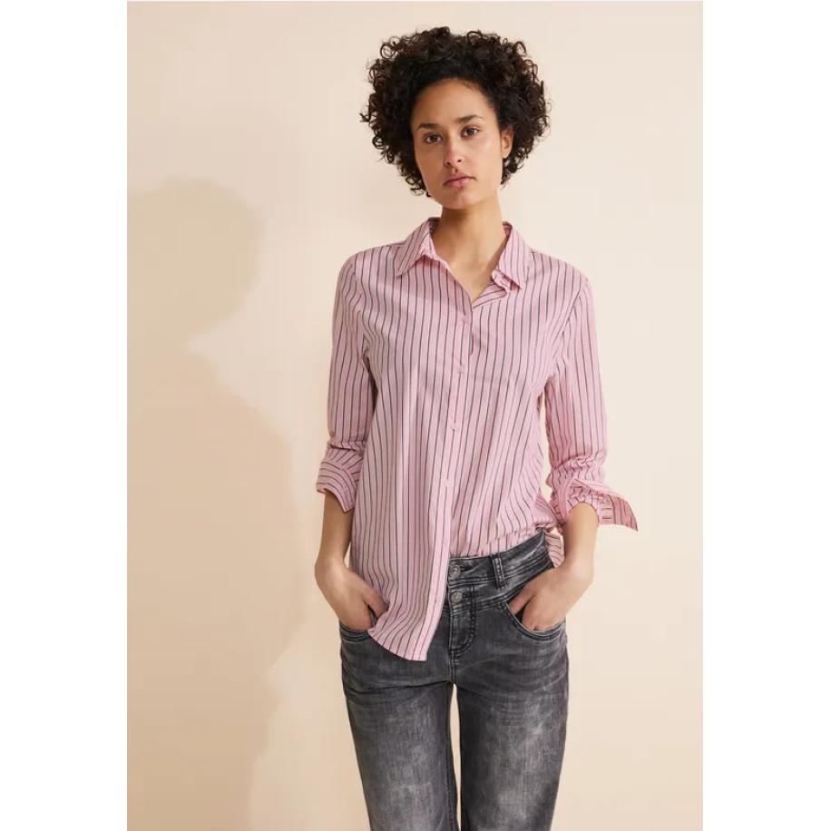 Street One Shirtblouse met strepen Roze