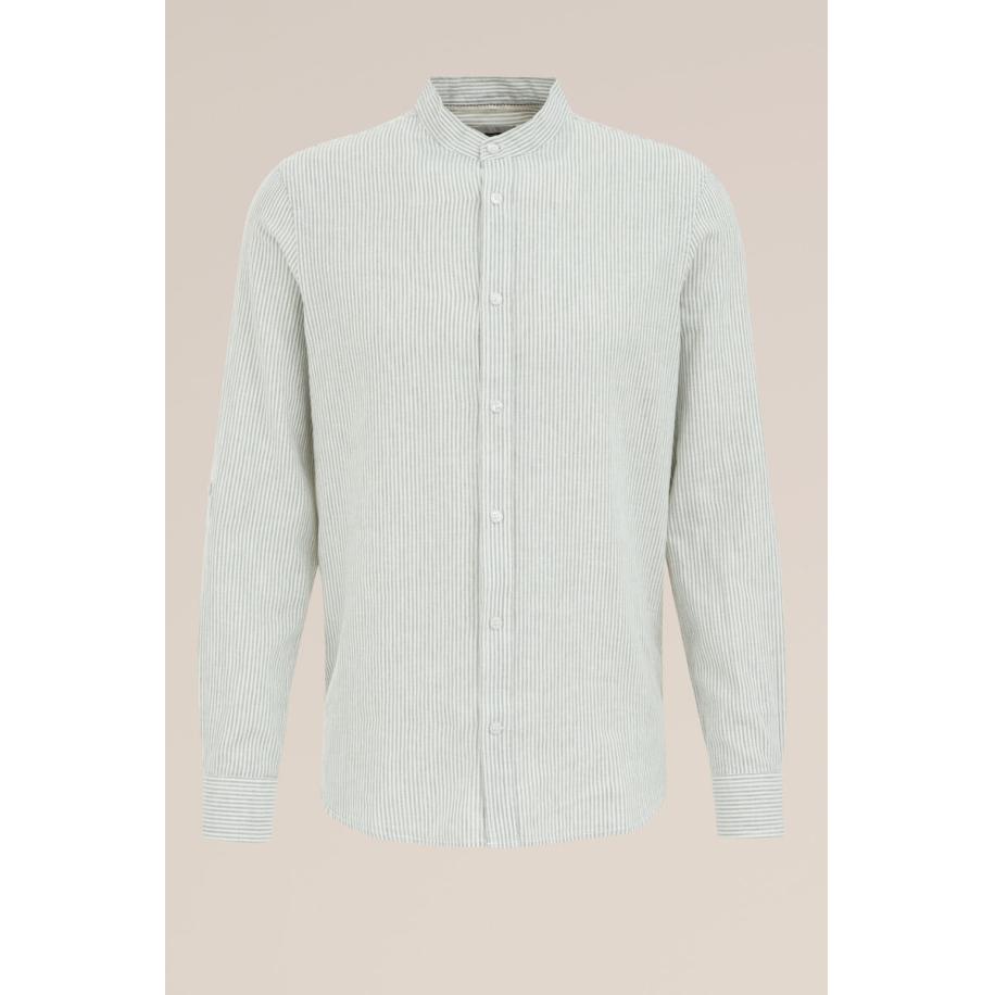 Fundamentals heren overhemd van linnenmix - Regular fit - Groen - Linnen - Maat: XL Groen