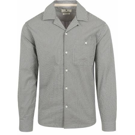 Anerkjendt Overhemd Kurt Strepen Seersucker Groen
