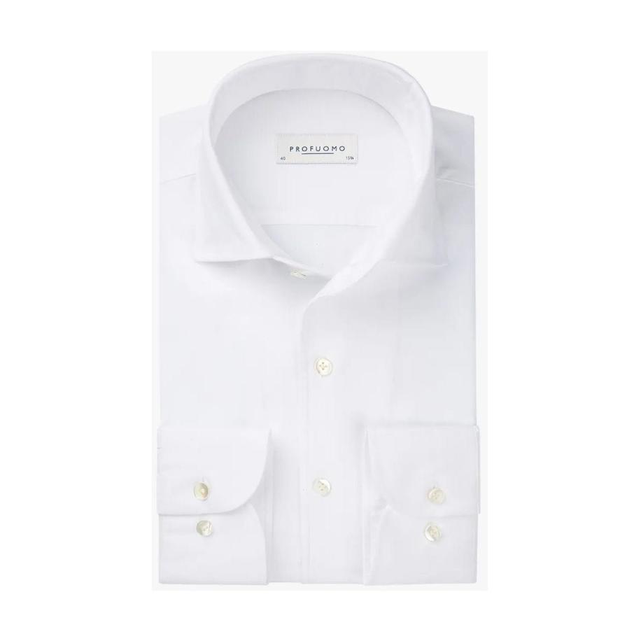 Profuomo Overhemd wit, Effen Wit
