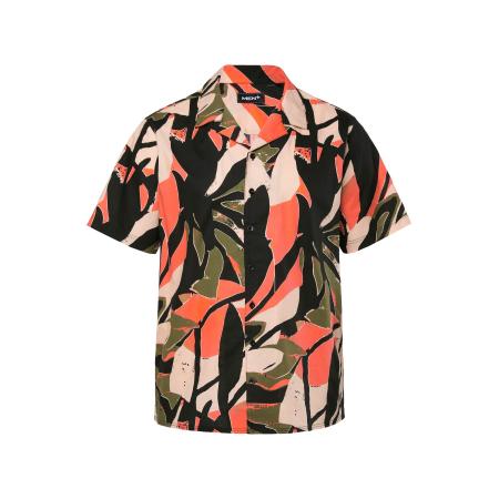 men plus Men Plus Overhemd nude / kaki / oranje / zwart