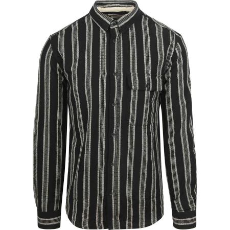 Anerkjendt Overhemd Leif Structure Stripe Antraciet