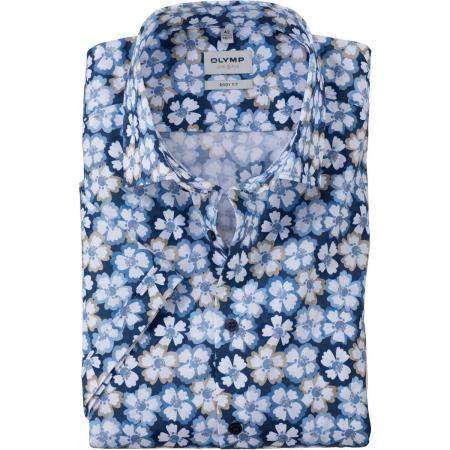 OLYMP Level Five Overhemd Korte mouw blauw