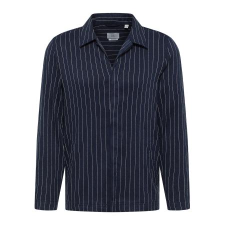 ETERNA Performance Overshirt marine, Gestreept