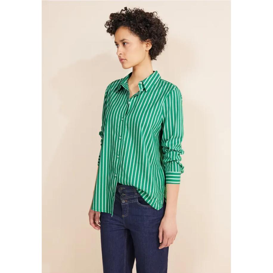 Street One Shirtblouse met strepen Groen