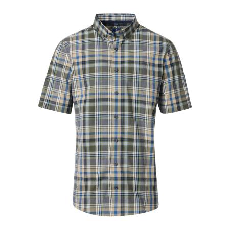 Redmond Casual Overhemd Korte mouw beige