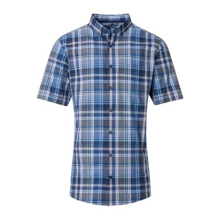 Redmond Casual Overhemd Korte mouw blauw