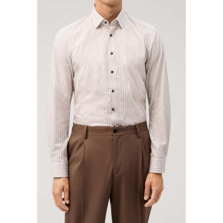 OLYMP Level Five Overhemd natuurlijk, Gestreept