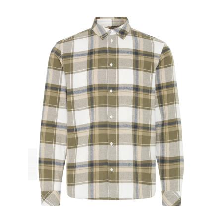 Solid !Solid Overhemd CHRIS donkerblauw / olijfgroen / wit