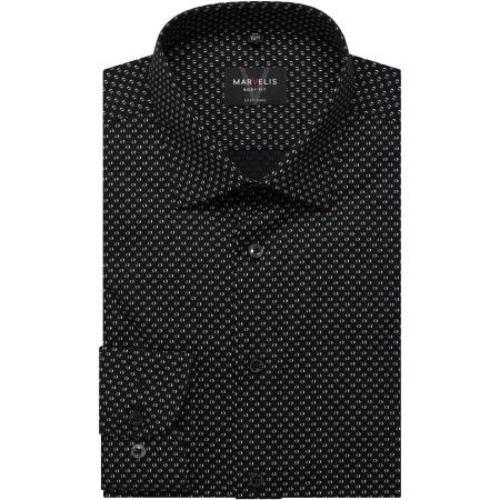 Marvelis Overhemd zwart, Bedrukt