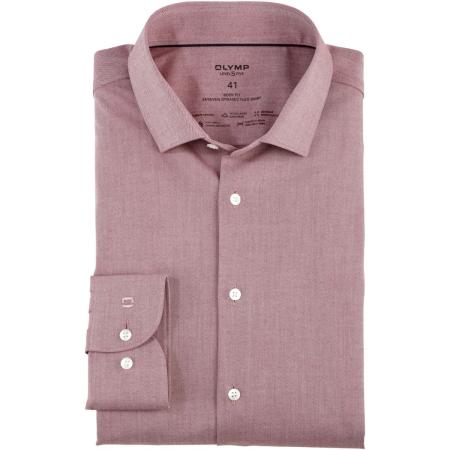 OLYMP Level Five Performance Climate Control Overhemd donkerrood, Effen