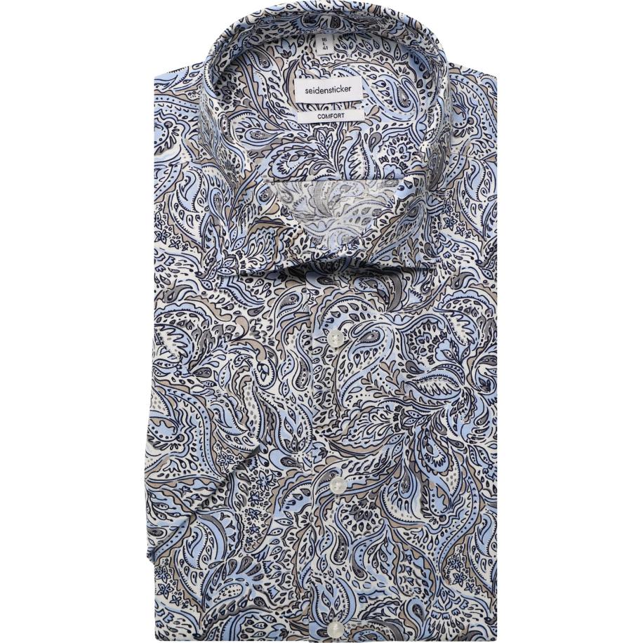 Seidensticker Overhemd Korte mouw lichtblauw Blauw