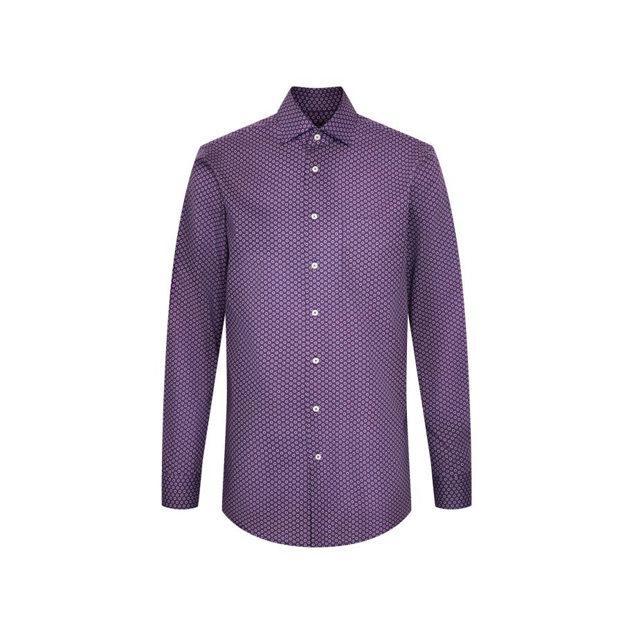 SEIDENSTICKER Zakelijk overhemd Schwarze Rose lila / violetblauw / wit Paars