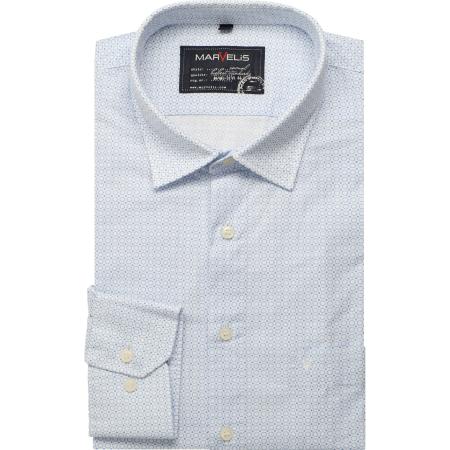 Marvelis Casual Overhemd blauw, Motief