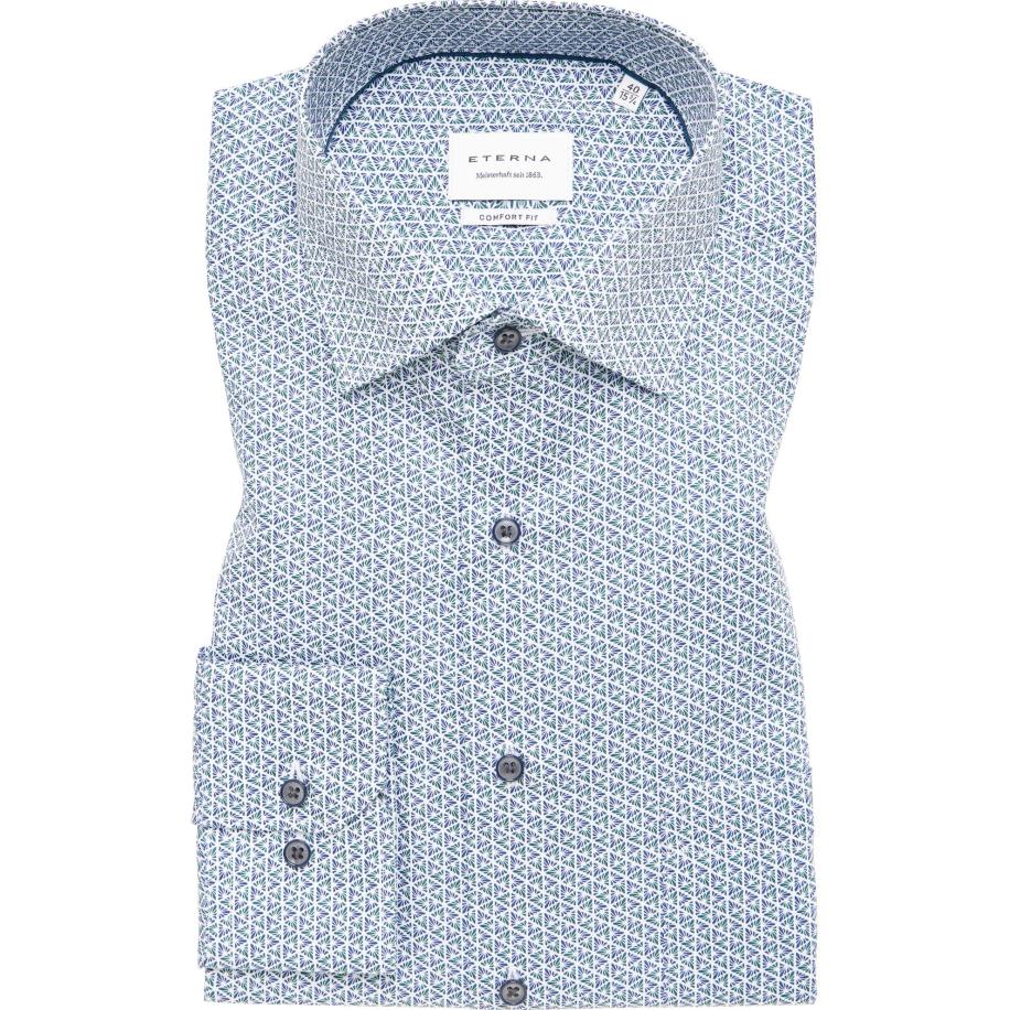ETERNA Overhemd groen, Bedrukt Groen