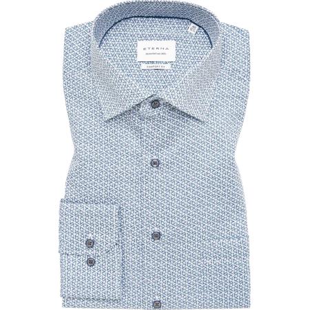 ETERNA Overhemd groen, Bedrukt