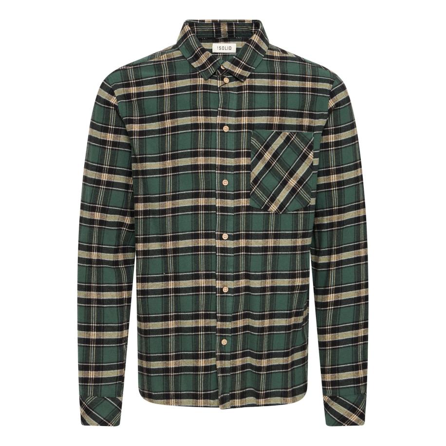 Solid !Solid Overhemd SDSTEVE donkergroen -