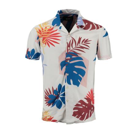 Key Largo Key Largo Overhemd Splash saffier / goudgeel / grenadine / wit