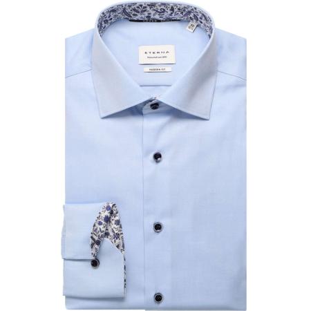 ETERNA Cover Shirt Overhemd lichtblauw, Effen