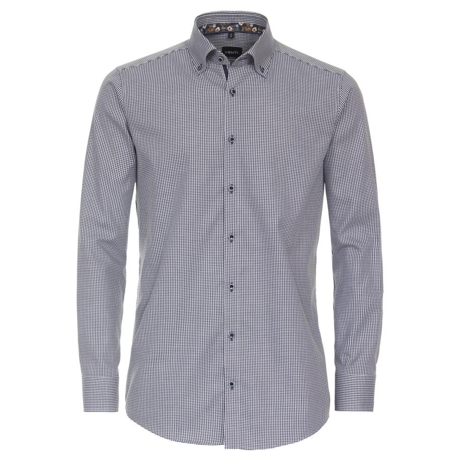 Venti Overhemd blauw, Ruit Blauw