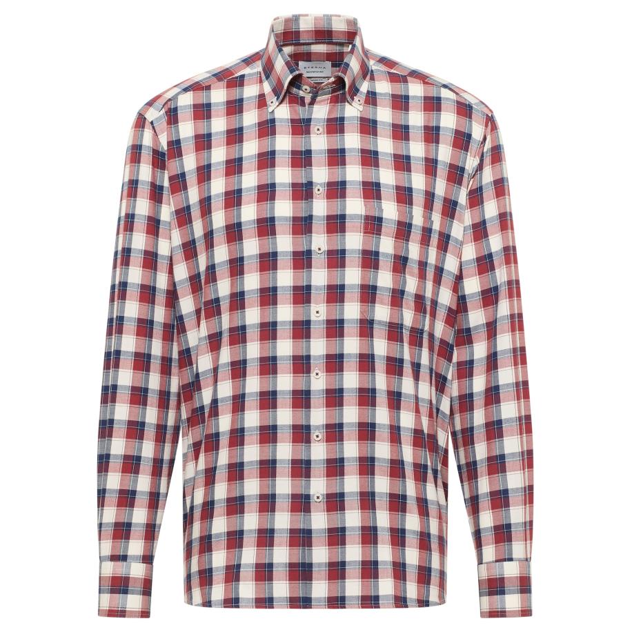 Eterna ETERNA Zakelijk overhemd donkerblauw / robijnrood / wit -