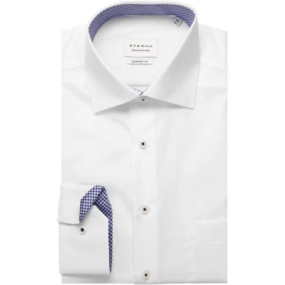 ETERNA Overhemd wit, Effen Wit