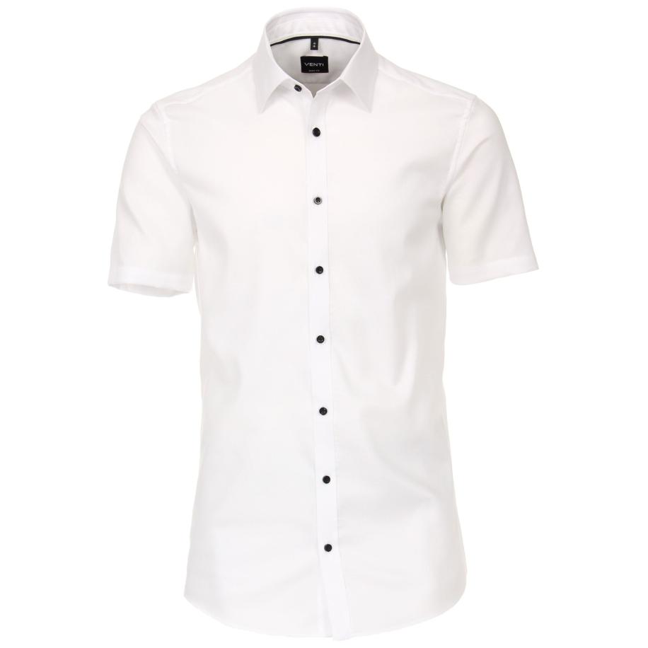 Venti Overhemd Korte mouw wit Wit
