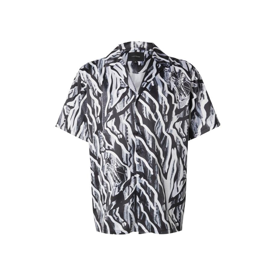 carlo colucci Carlo Colucci Overhemd nachtblauw / zwart / wit -