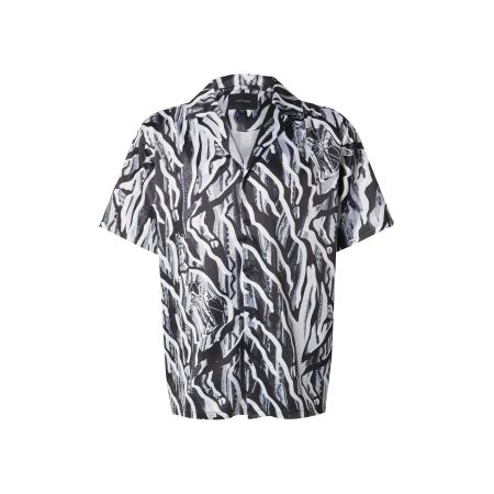 carlo colucci Carlo Colucci Overhemd nachtblauw / zwart / wit