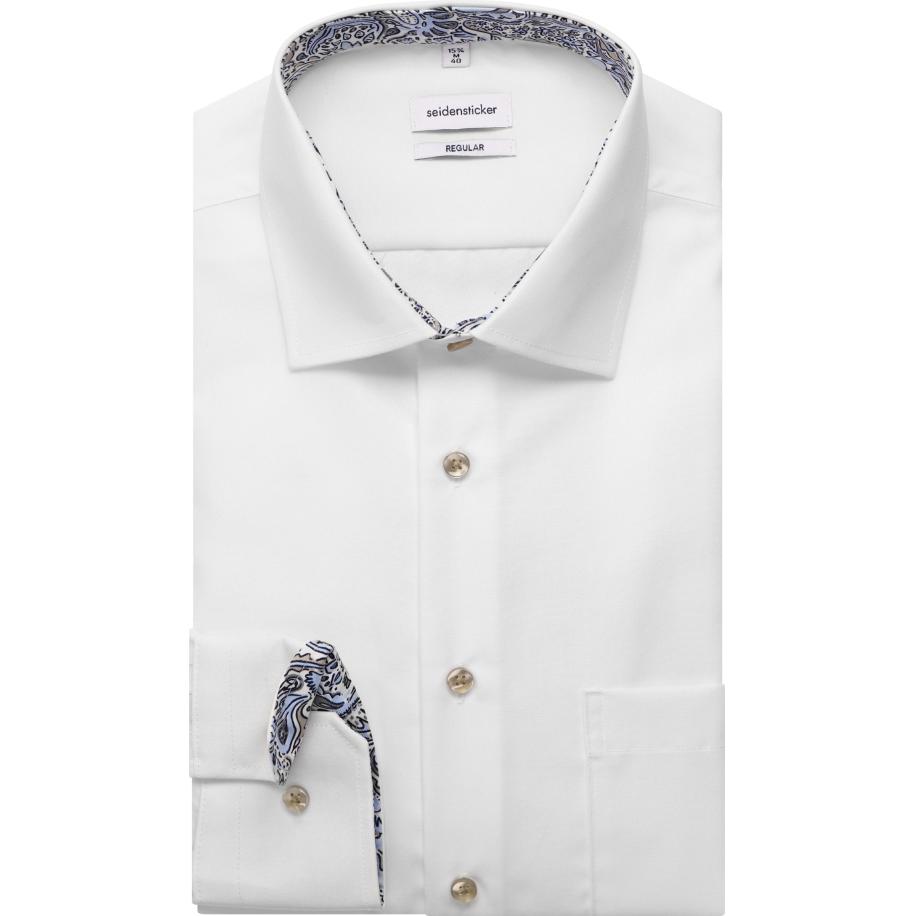 Seidensticker Overhemd wit, Effen Wit