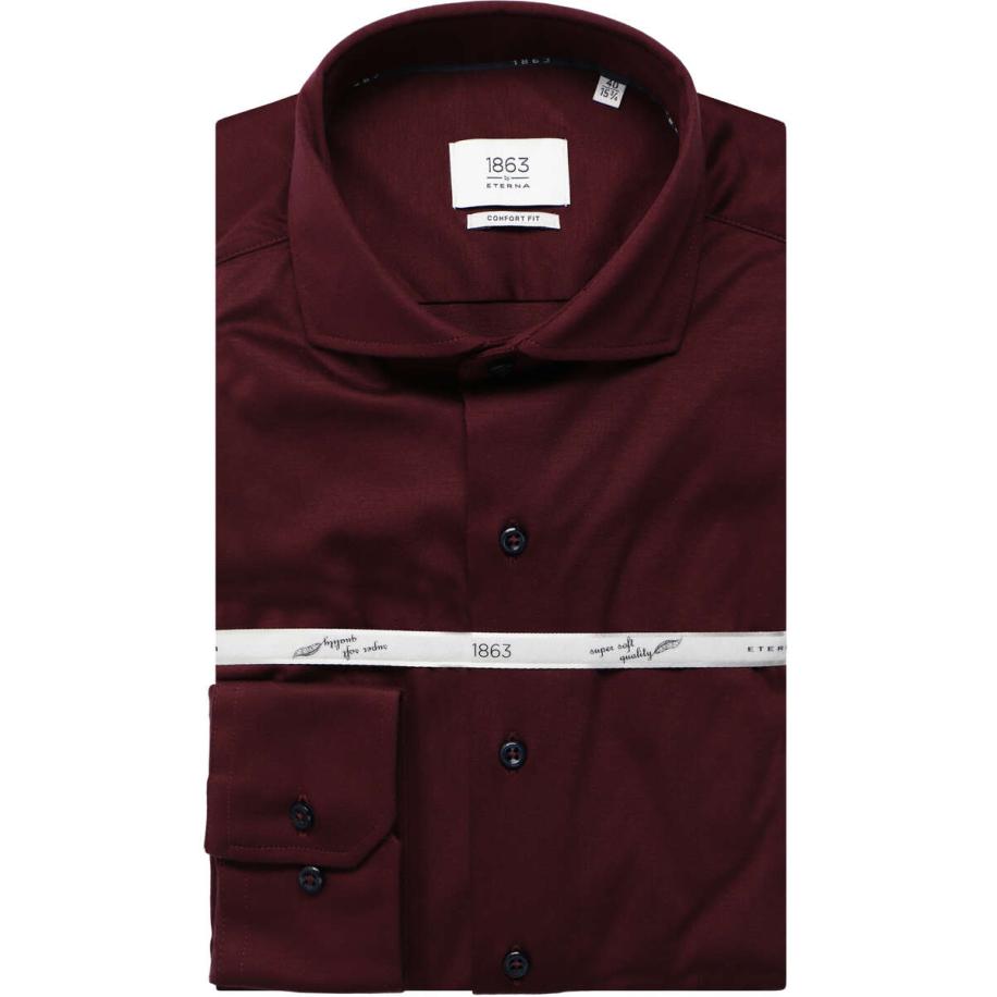 ETERNA 1863 Jersey shirt bordeaux, Effen Rood