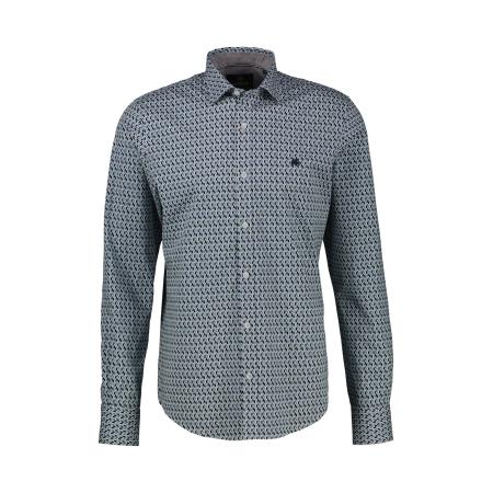 Lerros LERROS Overhemd blauw / lichtgroen / zwart