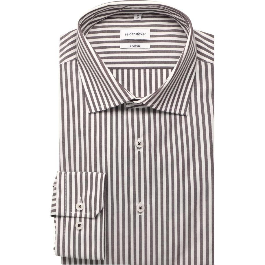 Seidensticker Overhemd pruim, Gestreept Paars