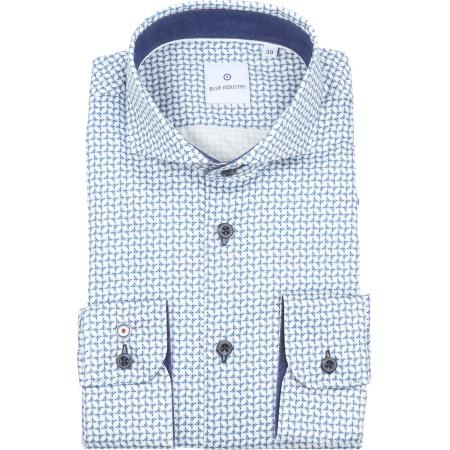 Blue Industry Overhemd Cirkels Blauw