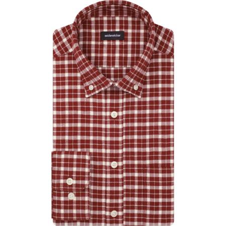 Seidensticker Overhemd oranje, Ruit