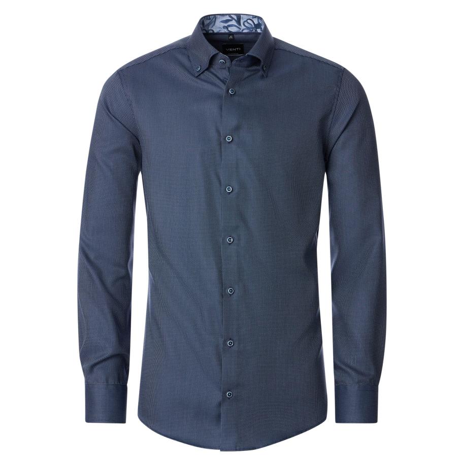 Venti Overhemd blauw, Faux-uni Blauw