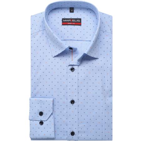 Marvelis Overhemd blauw, Bedrukt