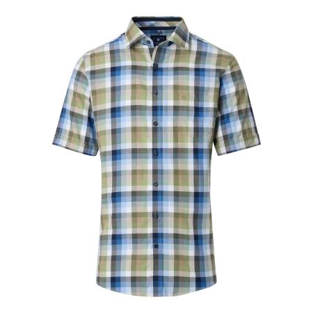 Redmond Casual Overhemd Korte mouw groen
