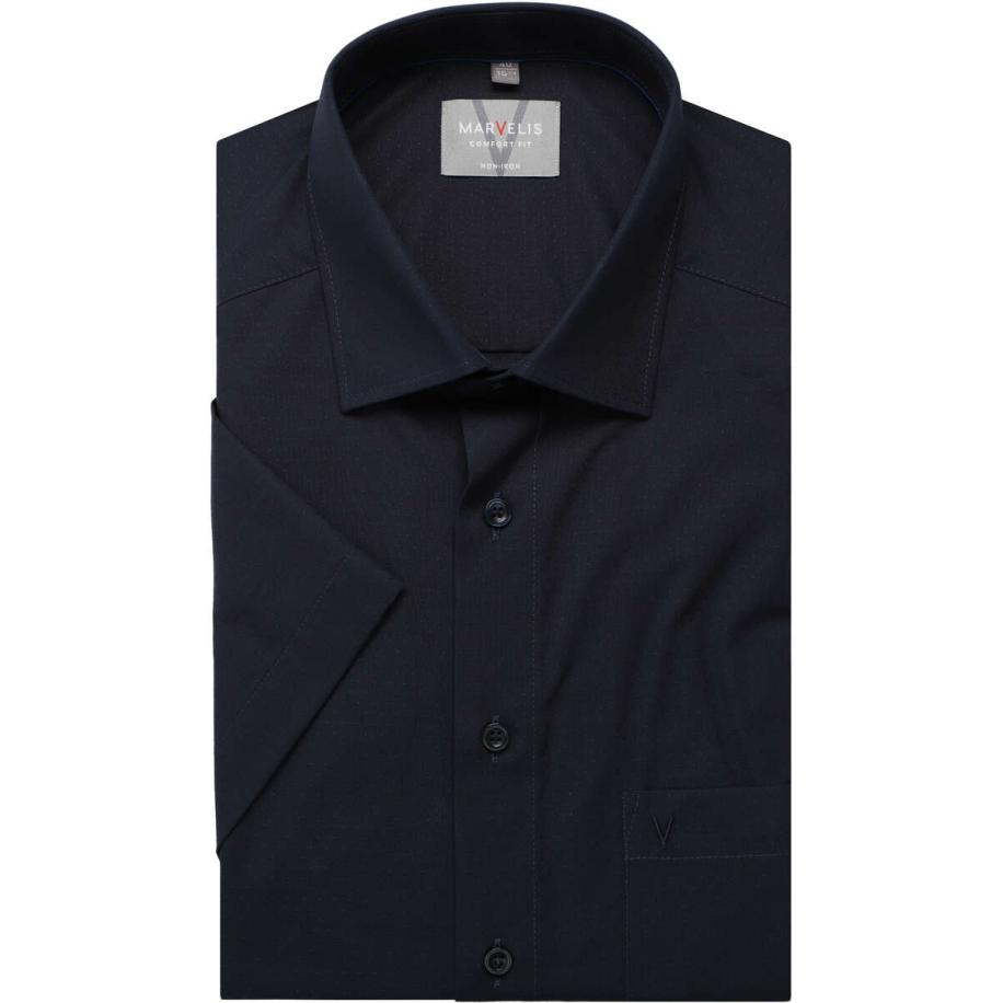 Marvelis Overhemd Korte mouw marine Blauw