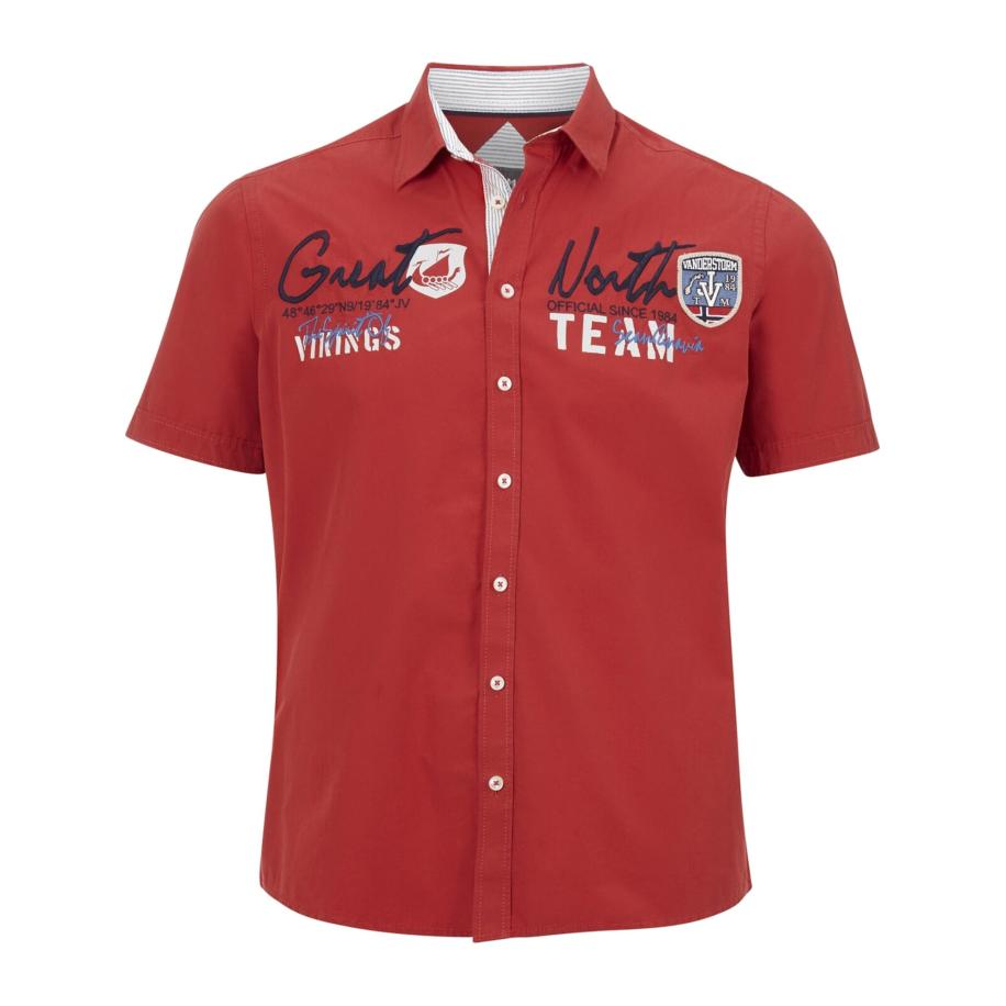 jan vanderstorm Jan Vanderstorm Overhemd Freydis gemengde kleuren / rood -