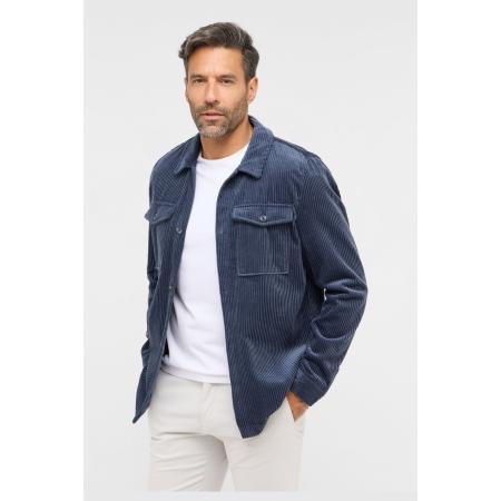 ETERNA 1863 Overshirt donkerblauw, Effen